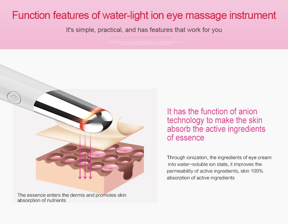 뷰티 아이 마사지기 USB 충전식 페이셜 마사지기 스킨 케어 장치 세부사항