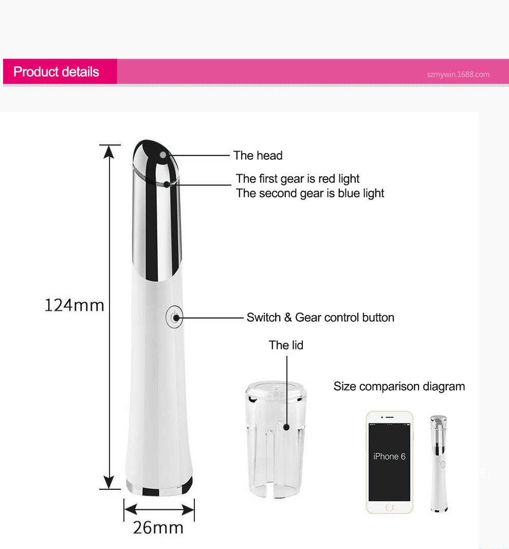 뷰티 아이 마사지기 USB 충전식 페이셜 마사지기 스킨 케어 장치 세부사항